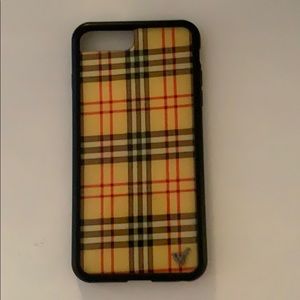 Yellow Plaid Wildflower iPhone 7+ Case